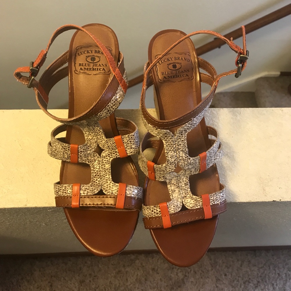 Lucky Brand wedged sandals